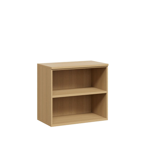 Desk Height Storage with top Open Bookcase